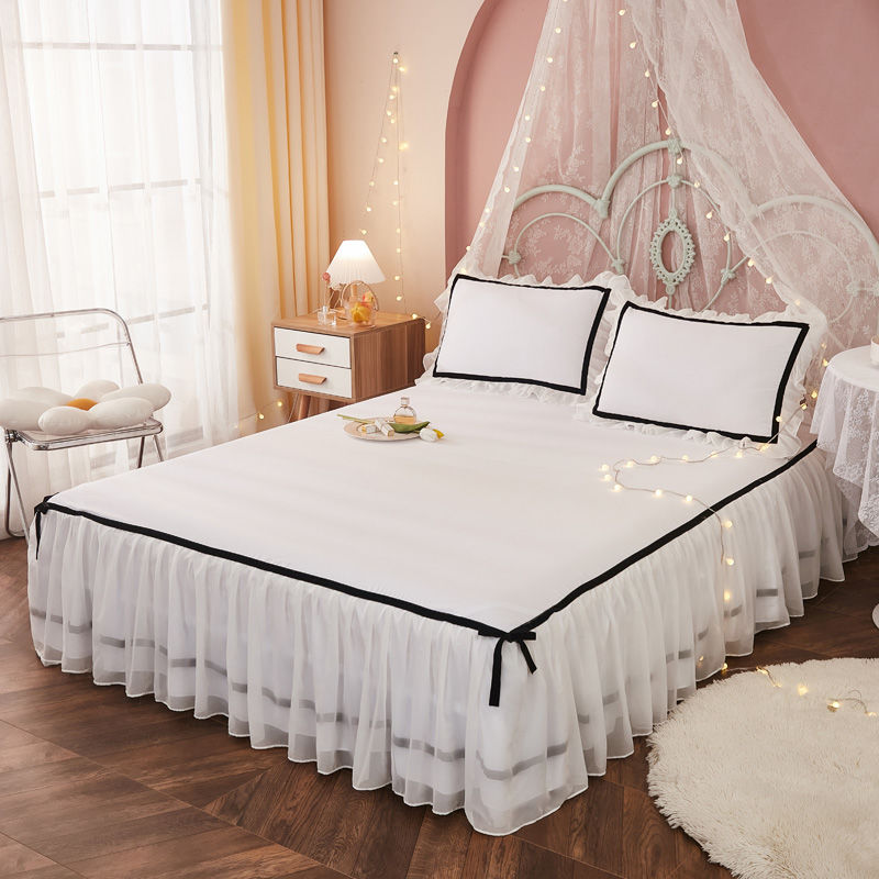 Home Textiles Bedding - Vestido De Cama Conjunto De Renda,