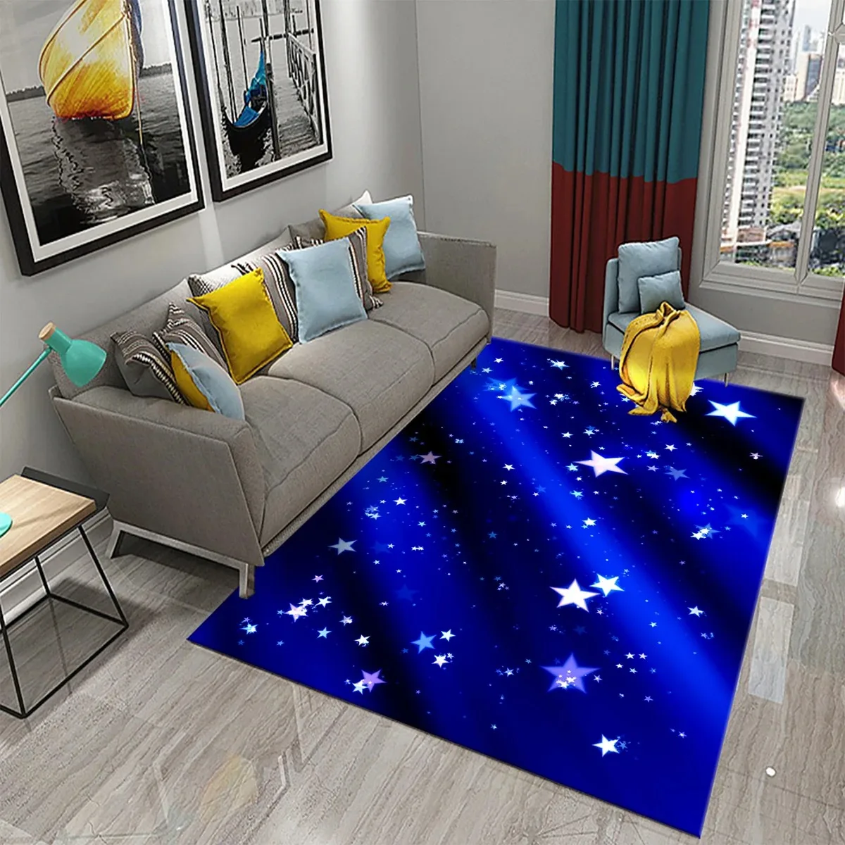 Galaxy Home Textiles - Estrela tapete espaço galáxia área tapete
