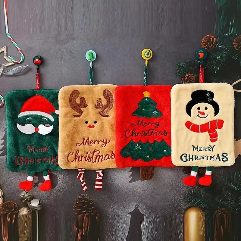 Home Textiles Towel - Toalha de Mão de Natal para
