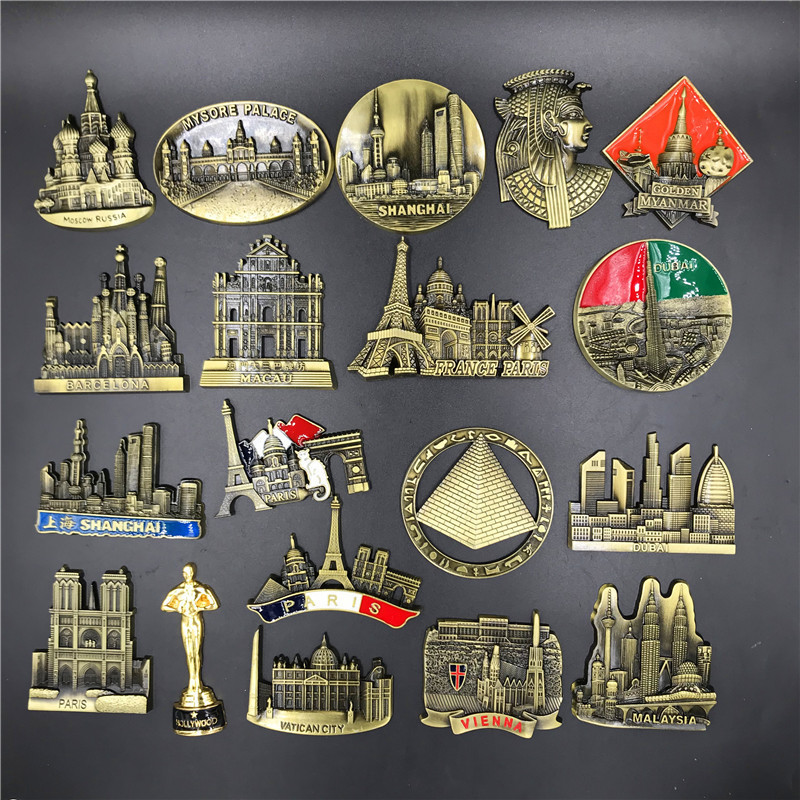 Home Textiles France - França paris metal 3d ímã bonito