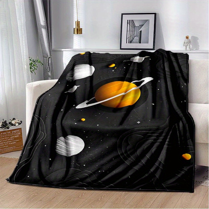 Galaxy Home Textiles - Manta de Flanela Espacial com Estampa