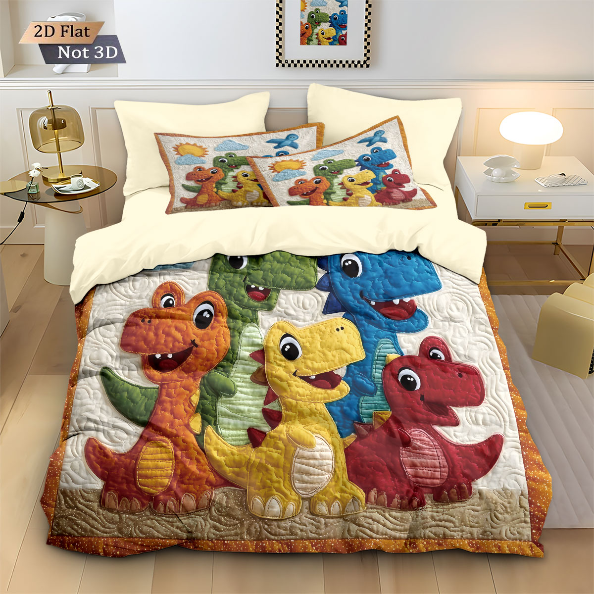 Home Textiles Bedding - 3 pçs dos desenhos animados dinossauro