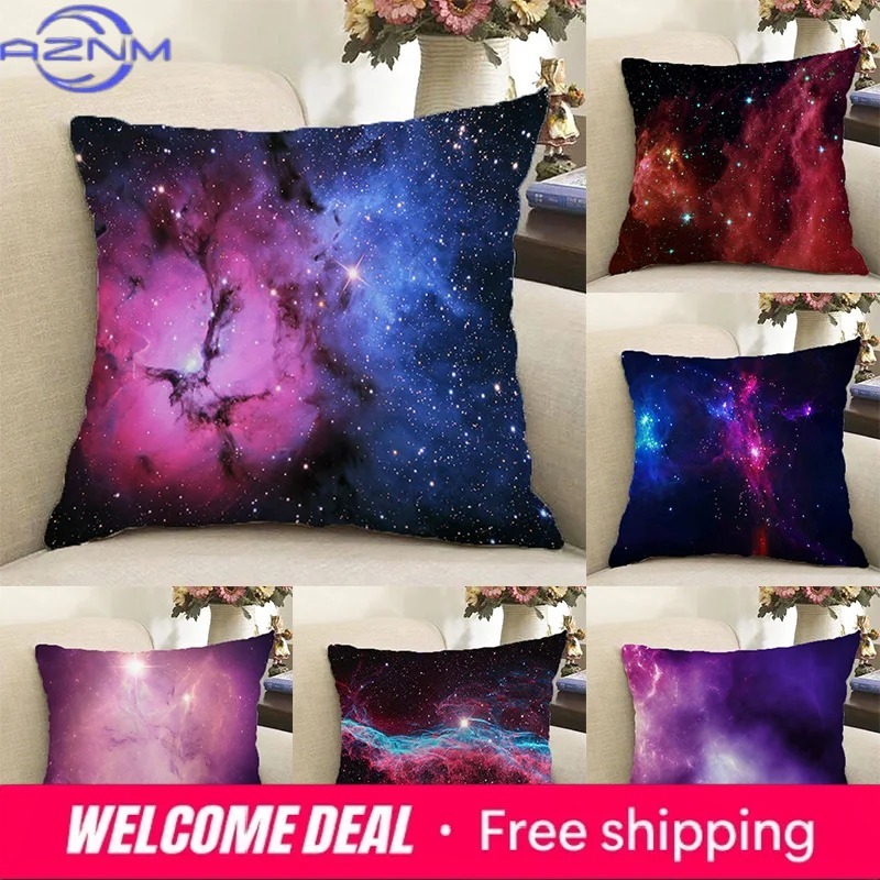 Galaxy Home Textiles - Capa de almofada decorativa Universe Galaxy,