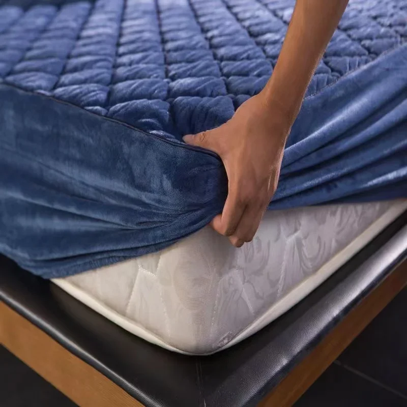 Mattress Pad Topper - Cristal veludo engrossar acolchoado capa de