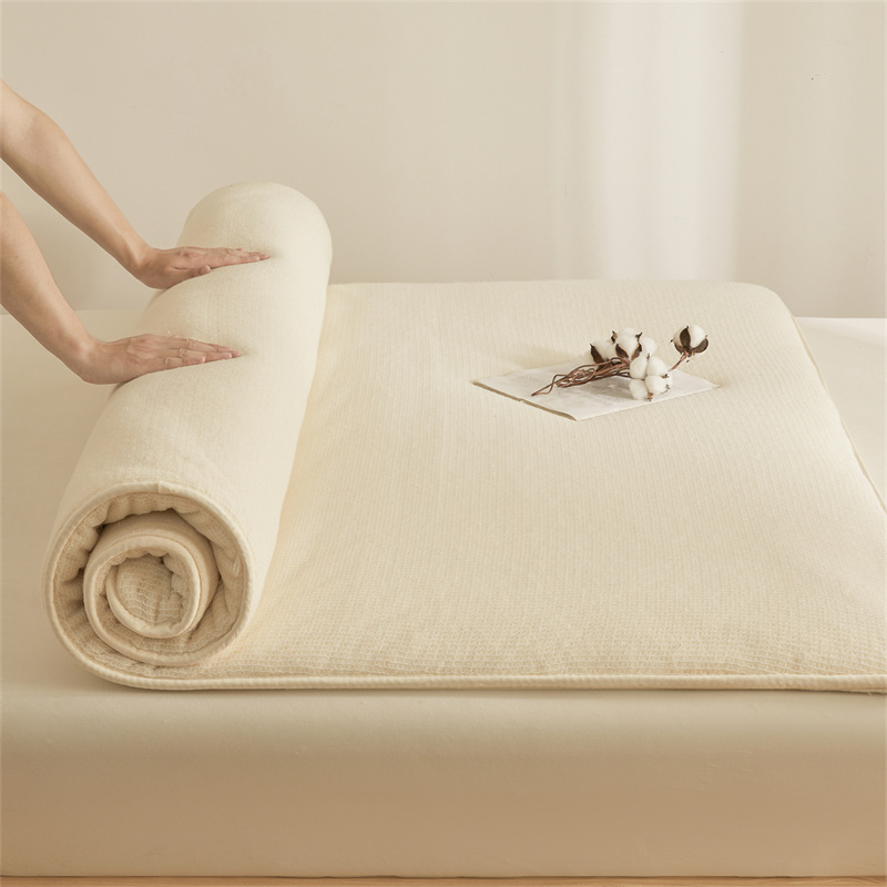Mattress Pad Topper - Colcha de Algodão com Padrão Escama
