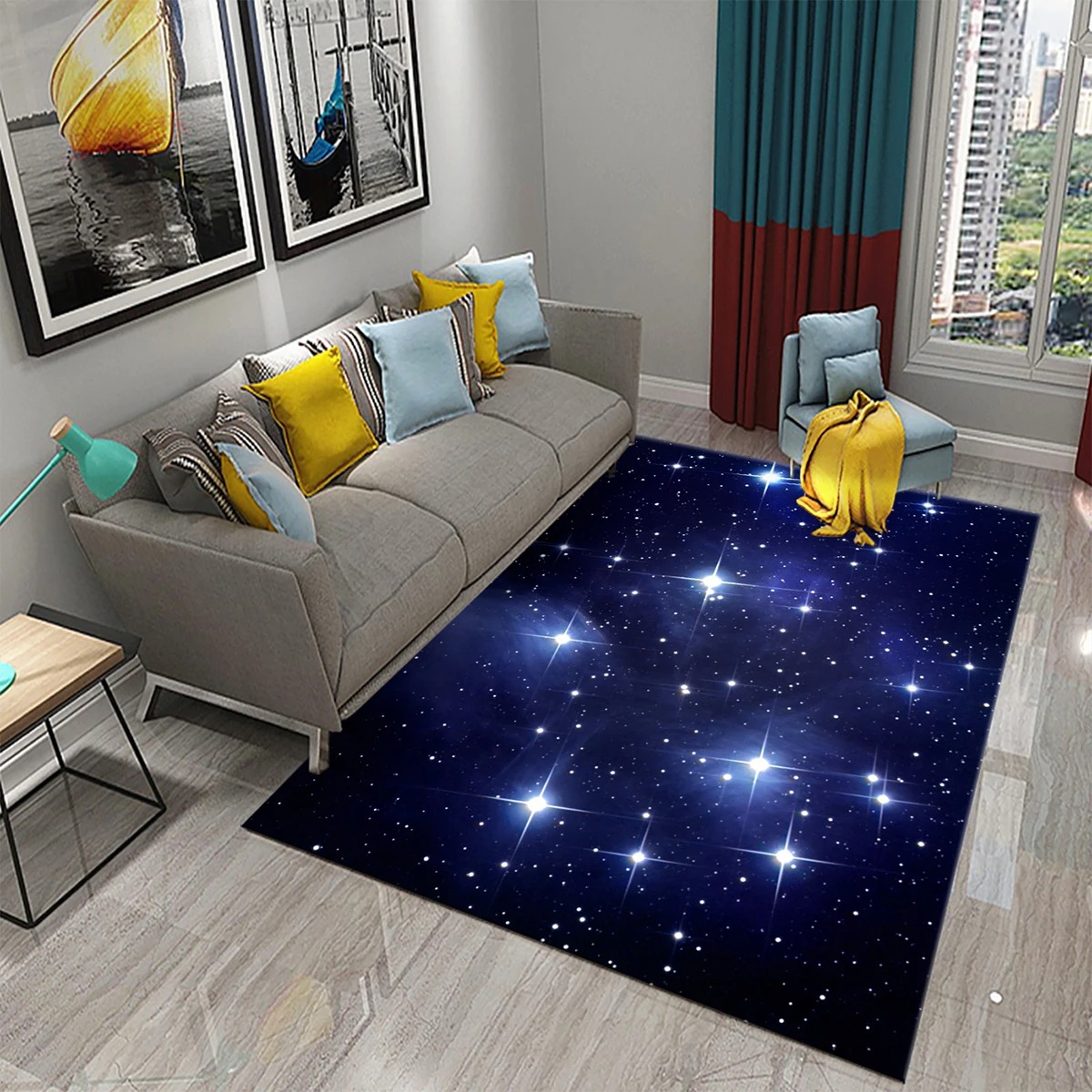 Estrela tapete espaço galáxia  - Galaxy Home Textiles avaliação e preço