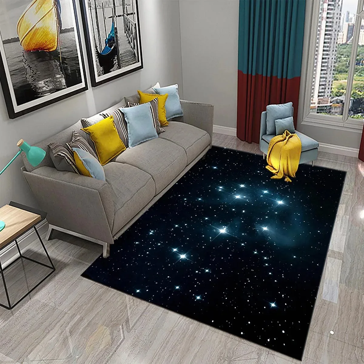 Estrela tapete espaço galáxia  - Galaxy Home Textiles avaliação e preço