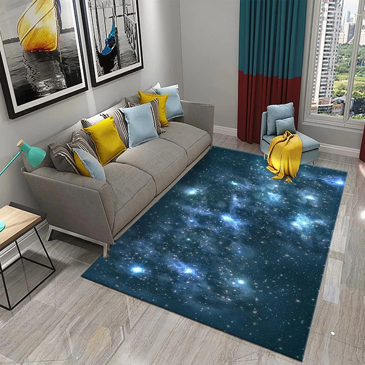 Estrela tapete espaço galáxia  - Galaxy Home Textiles avaliação e preço