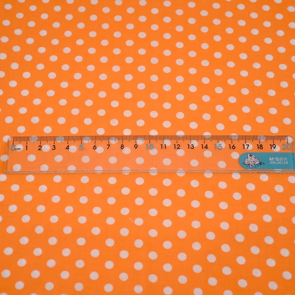 50x150cm branco laranja bolinh - Home Textiles Fabric avaliação e preço
