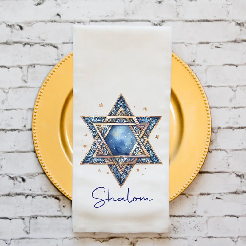 Toalha de cozinha hanukkah: es - Home Textiles Towel avaliação e preço
