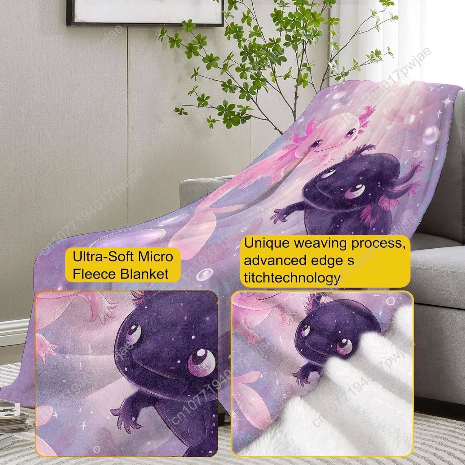 Axolotl cobertor bonito axolot - Home Textiles Towel avaliação e preço