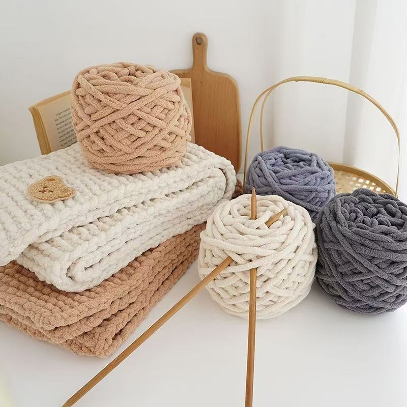 Fio De Tricô De Chenille para  - Wool Blanket Herringbone avaliação e preço