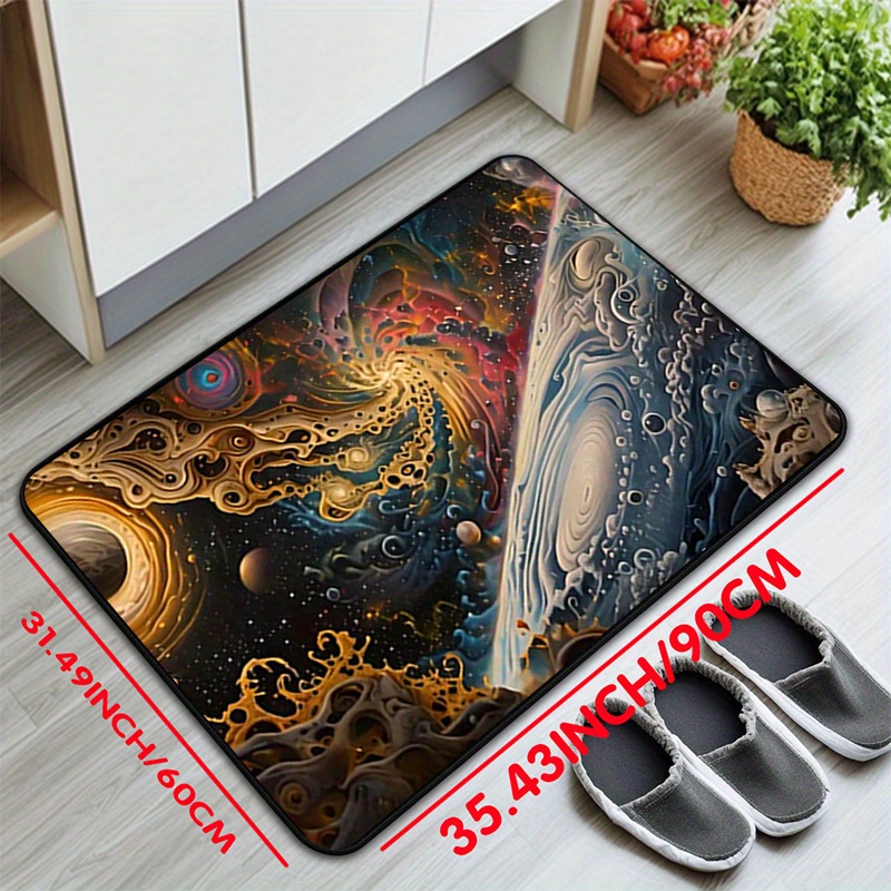 Tapete antiderrapante com padr - Galaxy Home Textiles avaliação e preço