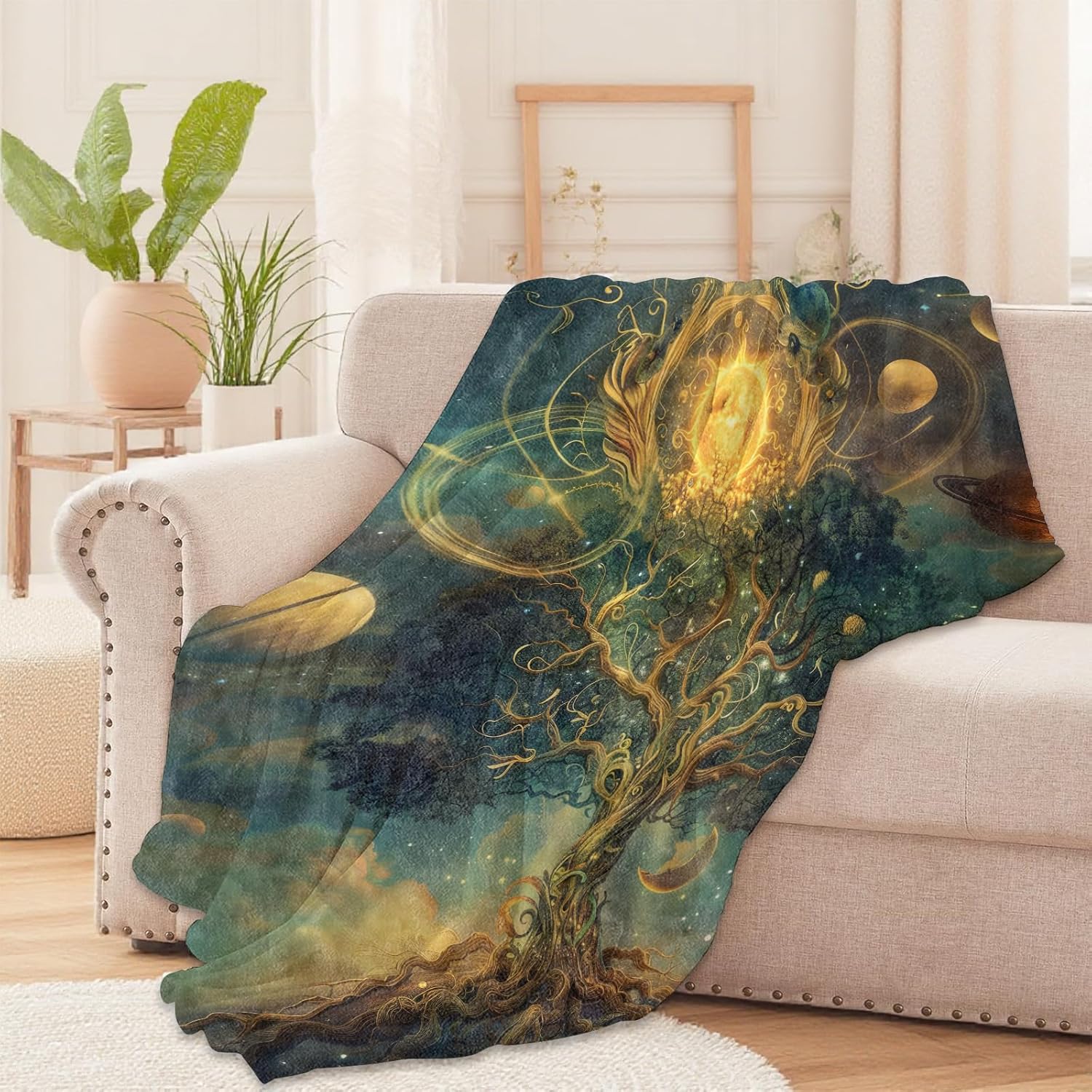 Cobertor de árvore cósmica gal - Galaxy Home Textiles avaliação e preço