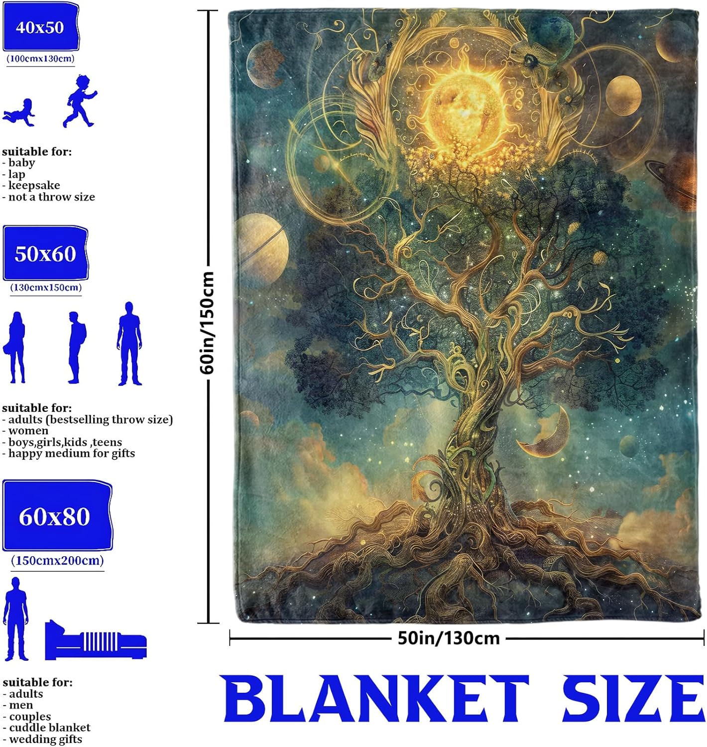 Cobertor de árvore cósmica gal - Galaxy Home Textiles avaliação e preço