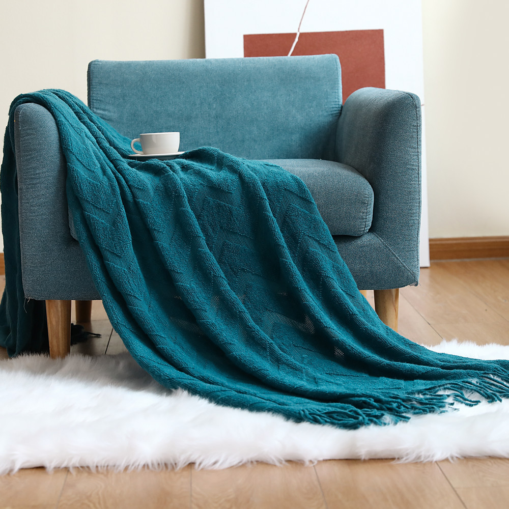Manta de Sofá com Padrão Espin - Wool Blanket Herringbone avaliação e preço