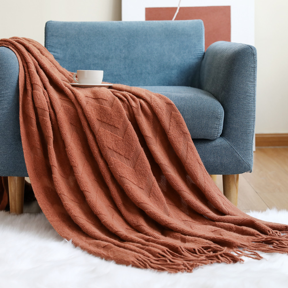 Manta de Sofá com Padrão Espin - Wool Blanket Herringbone avaliação e preço