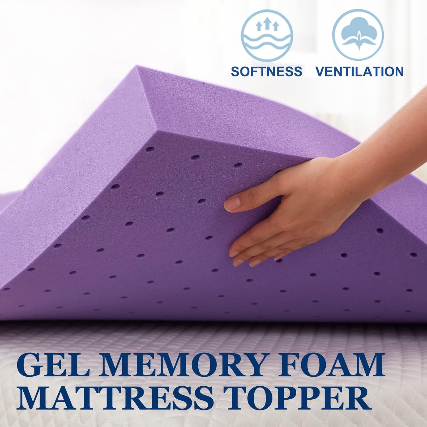 Colchão de Espuma Gel com Memó - Mattress Pad Topper avaliação e preço