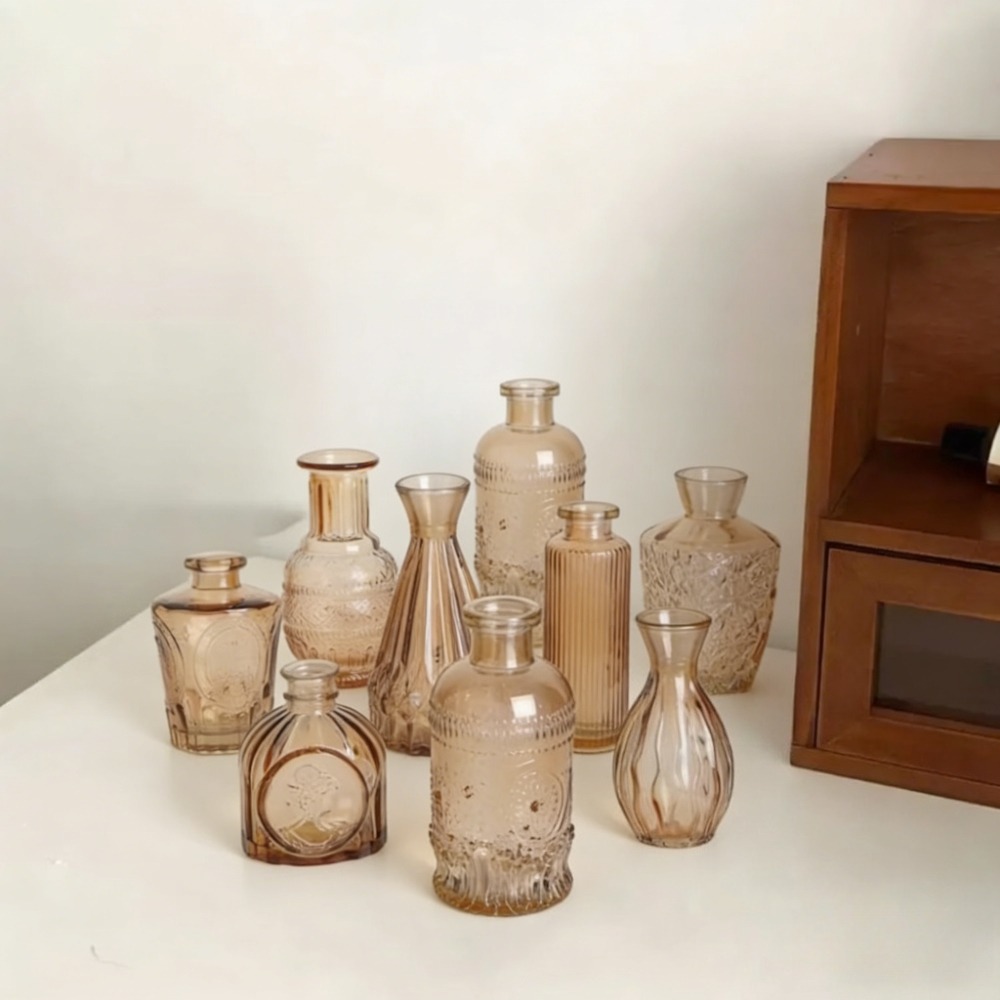 10PCS Vaso de Vidro Mini Retro - Home Textiles France avaliação e preço
