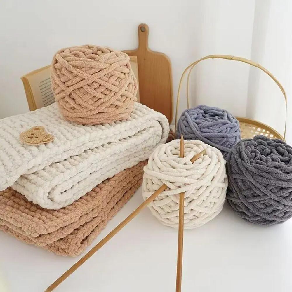 1 pçs 100g chenille tricô fio  - Wool Blanket Herringbone avaliação e preço