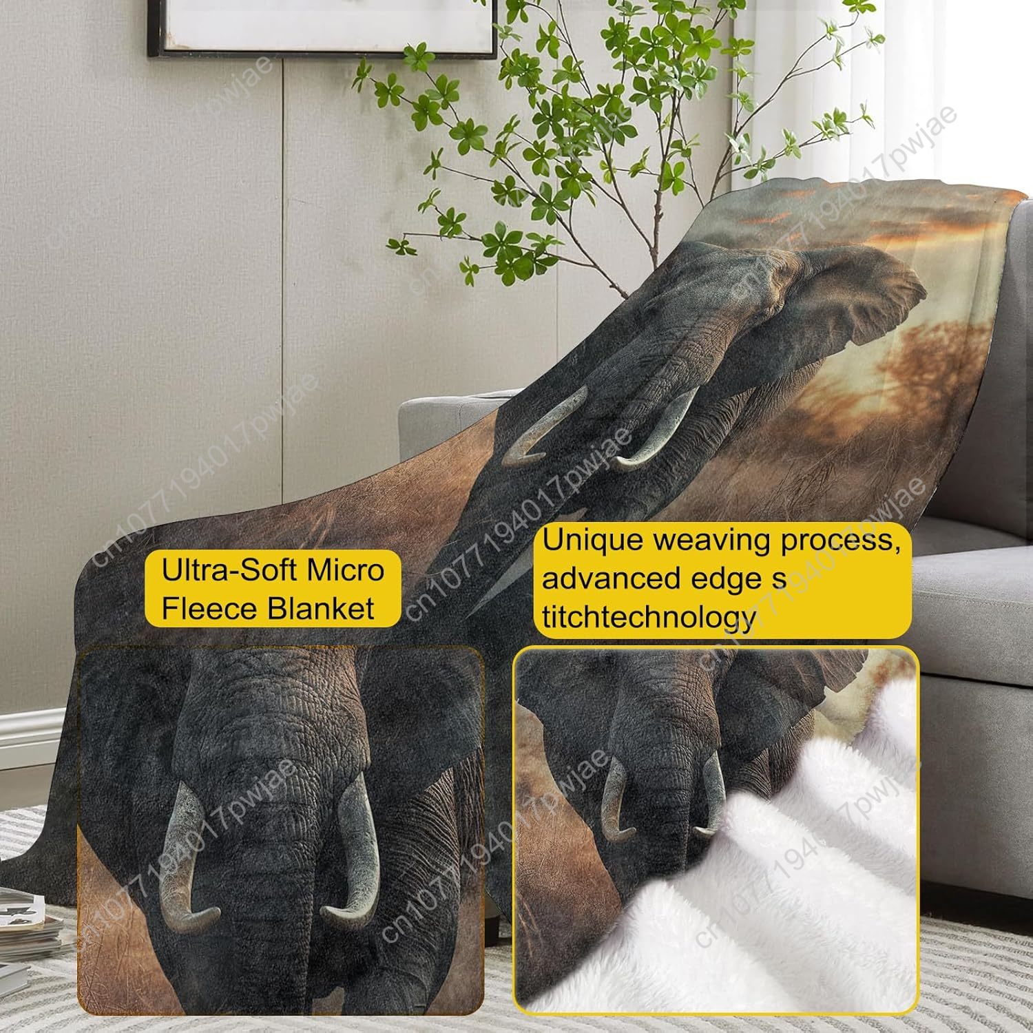Cobertor de lã de elefante, ce - Home Textiles Towel avaliação e preço