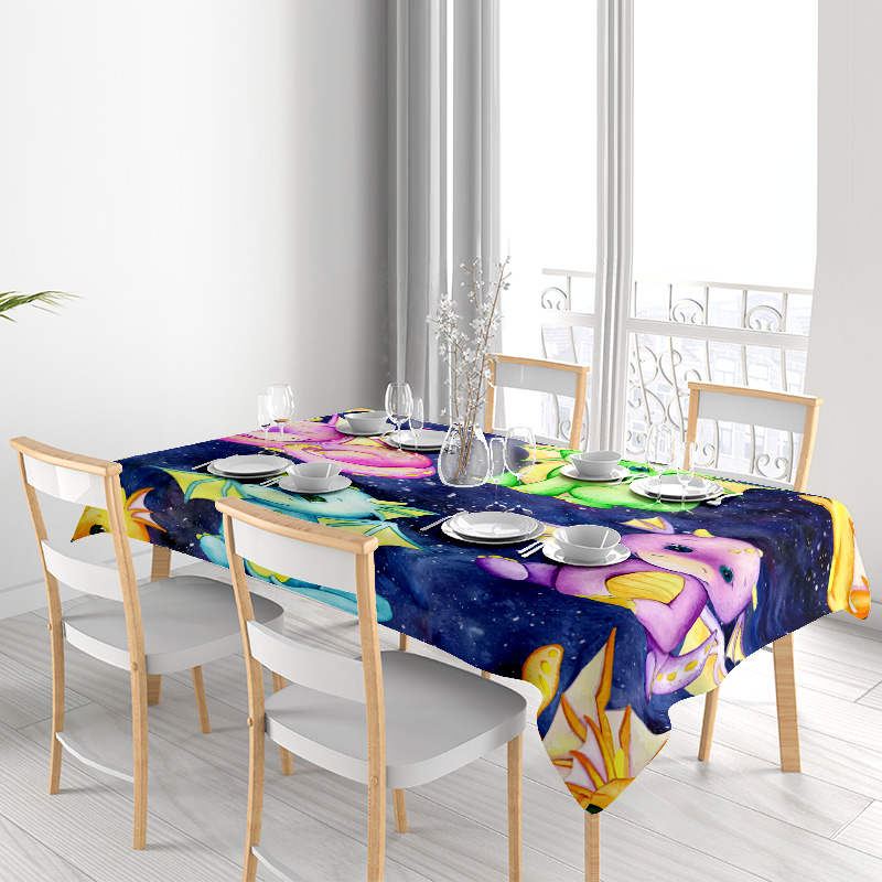 Toalha de mesa de unicórnio ga - Galaxy Home Textiles avaliação e preço