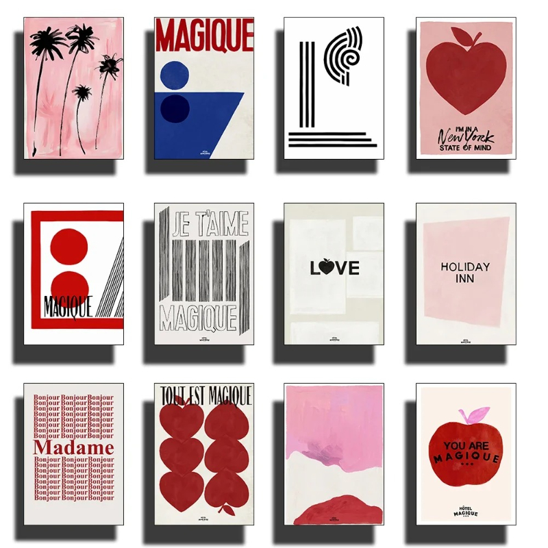 Moderno nórdico retro arte ver - Home Textiles France avaliação e preço