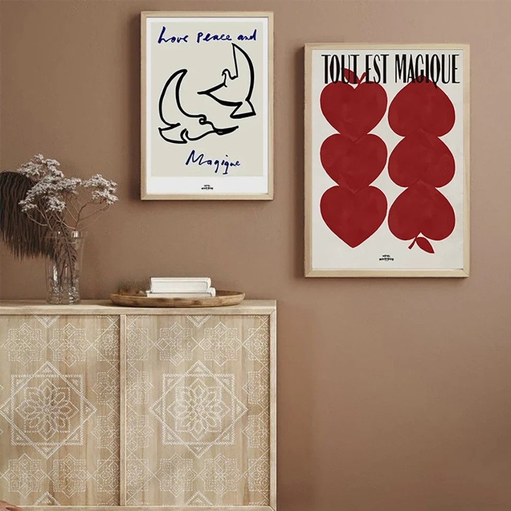 Moderno nórdico retro arte ver - Home Textiles France avaliação e preço