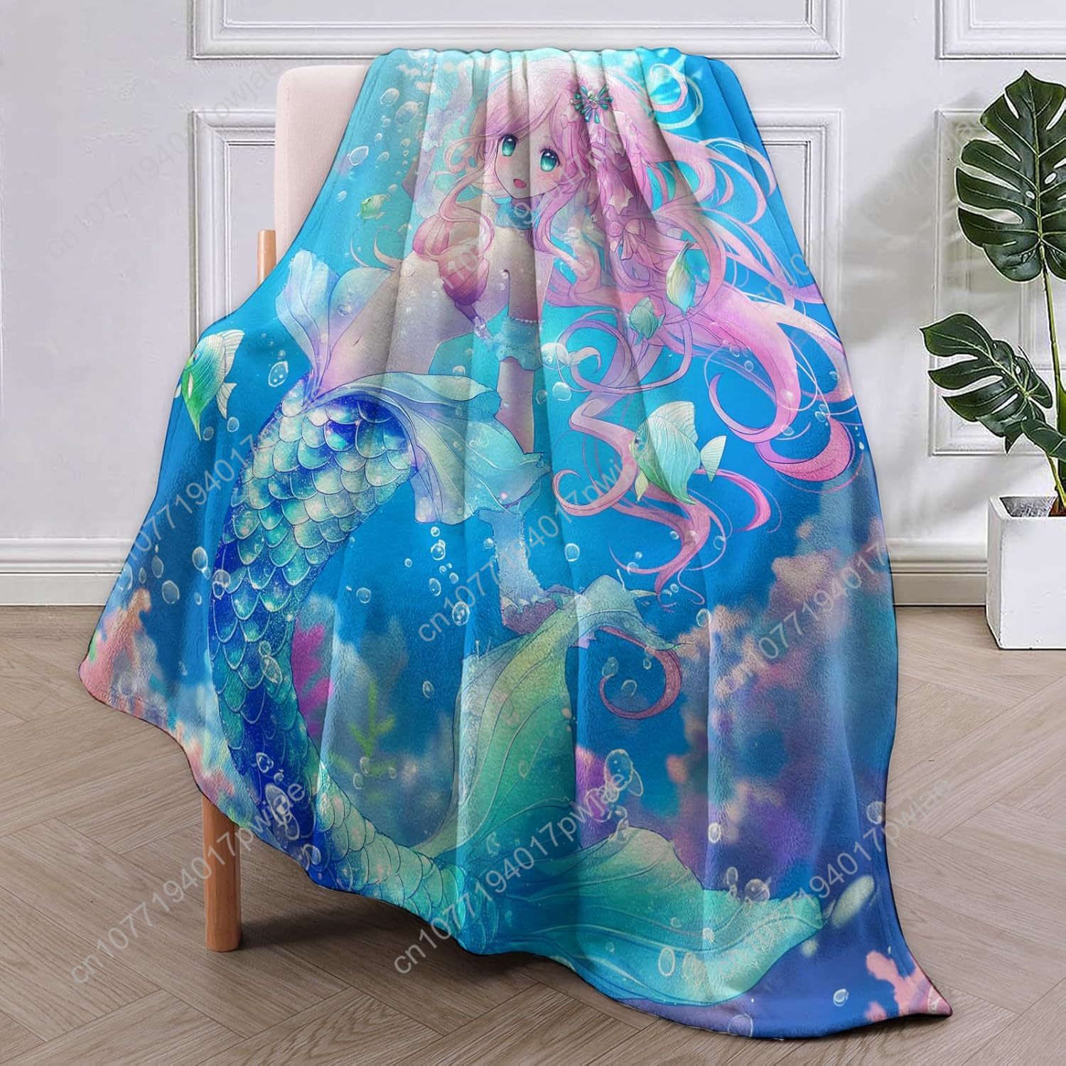 Bonito sereia cobertor dos des - Home Textiles Towel avaliação e preço