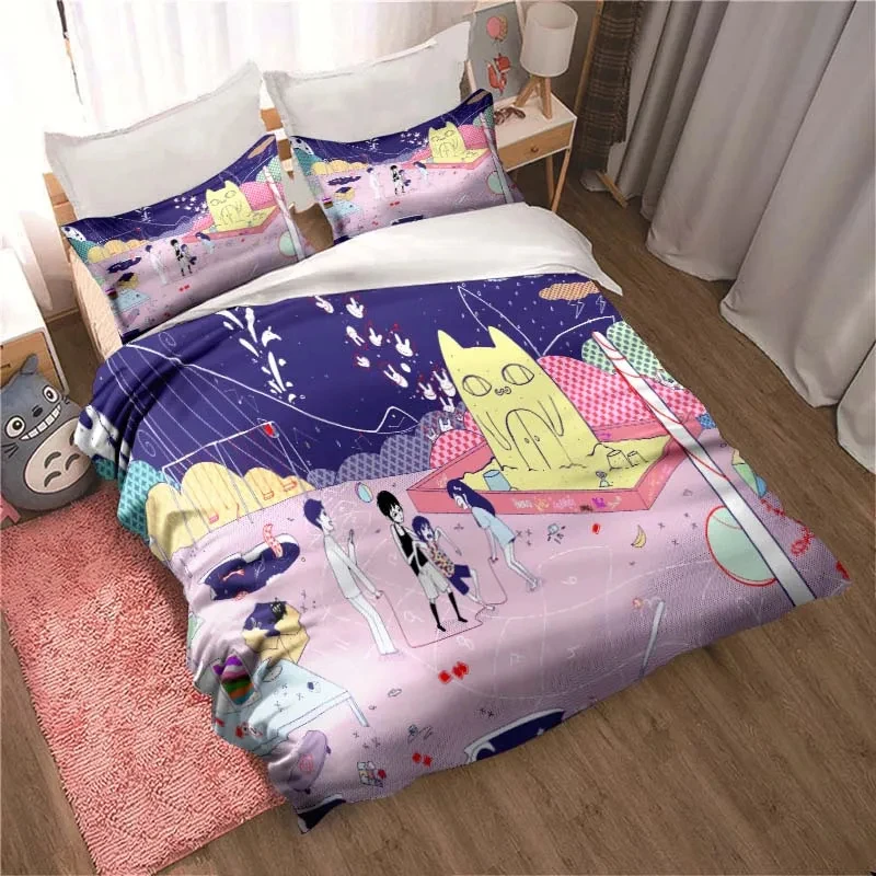 Moda 3d impresso anime omori c - Home Textiles Bedding avaliação e preço