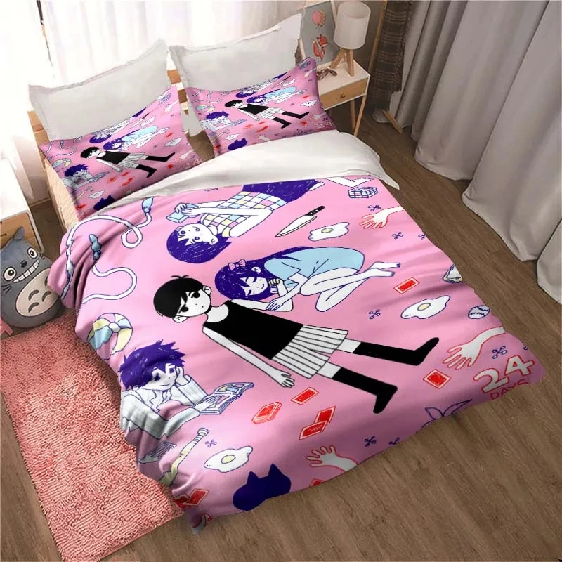 Moda 3d impresso anime omori c - Home Textiles Bedding avaliação e preço