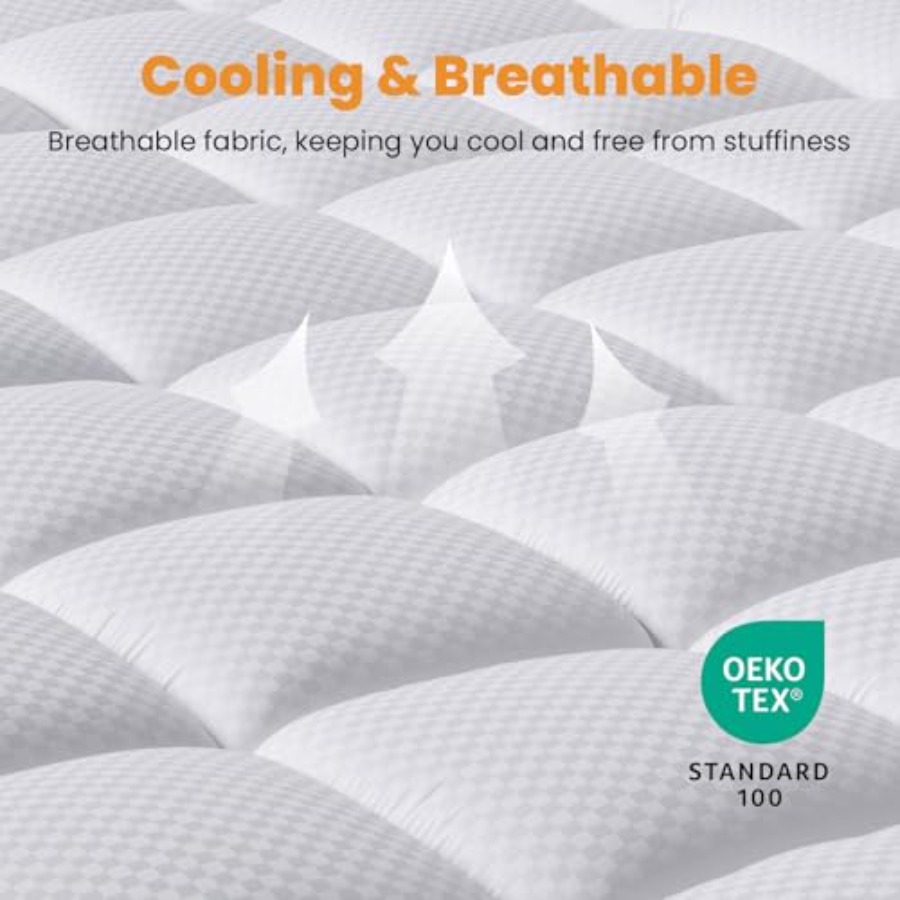 Protetor de Colchão Tamanho Qu - Mattress Pad Topper avaliação e preço