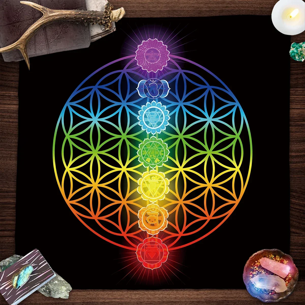 Mandala flor da vida tarô toal - Galaxy Home Textiles avaliação e preço