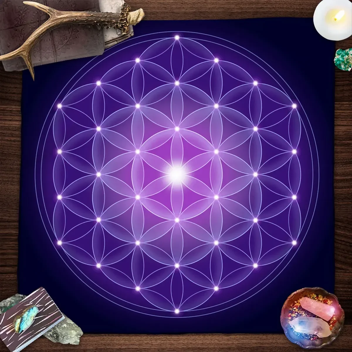 Mandala flor da vida tarô toal - Galaxy Home Textiles avaliação e preço