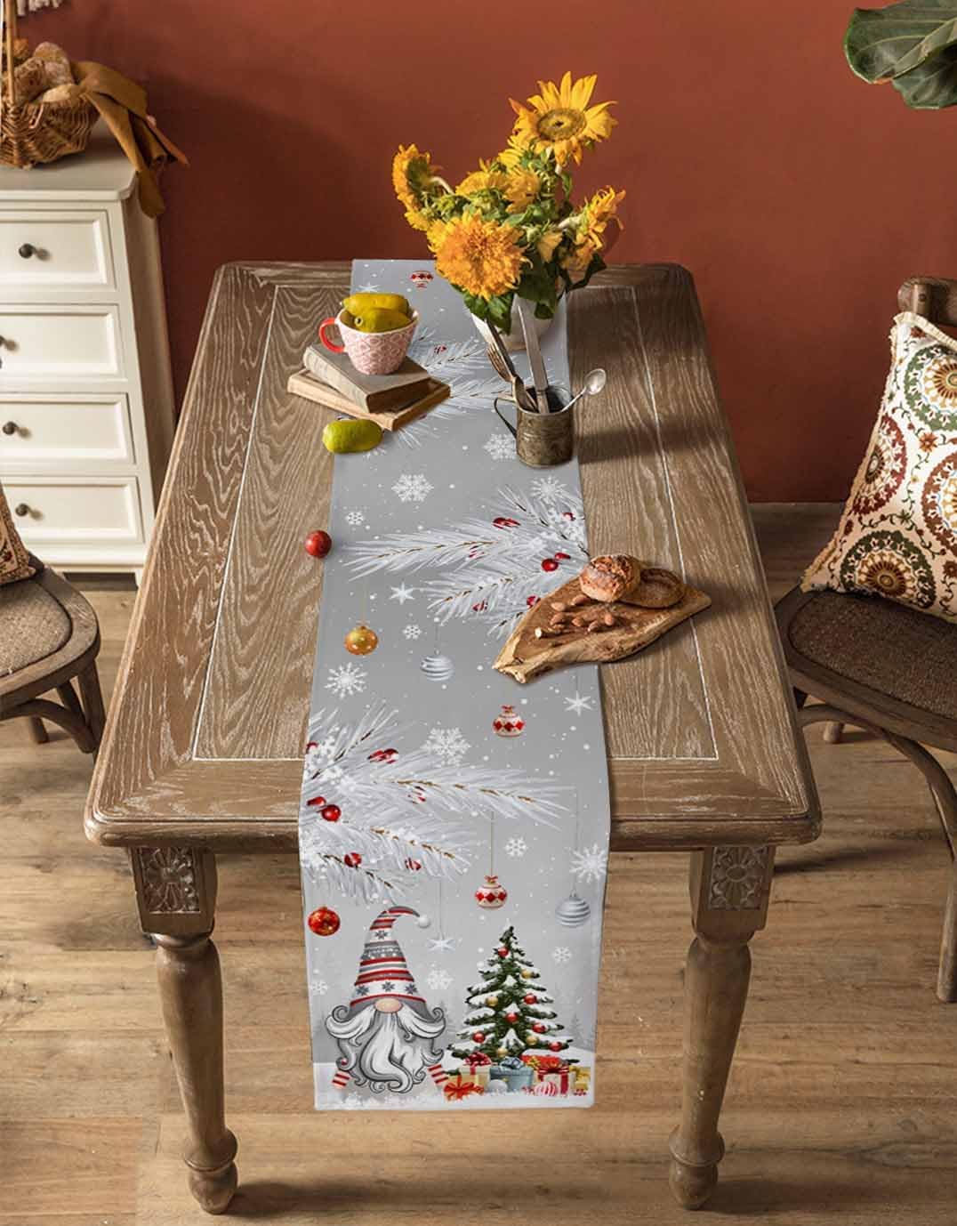 Natal cinza gnomos corredores  - Linum Home Textiles avaliação e preço